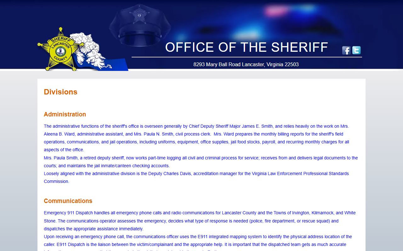 Lancaster County inmate population corrections division source